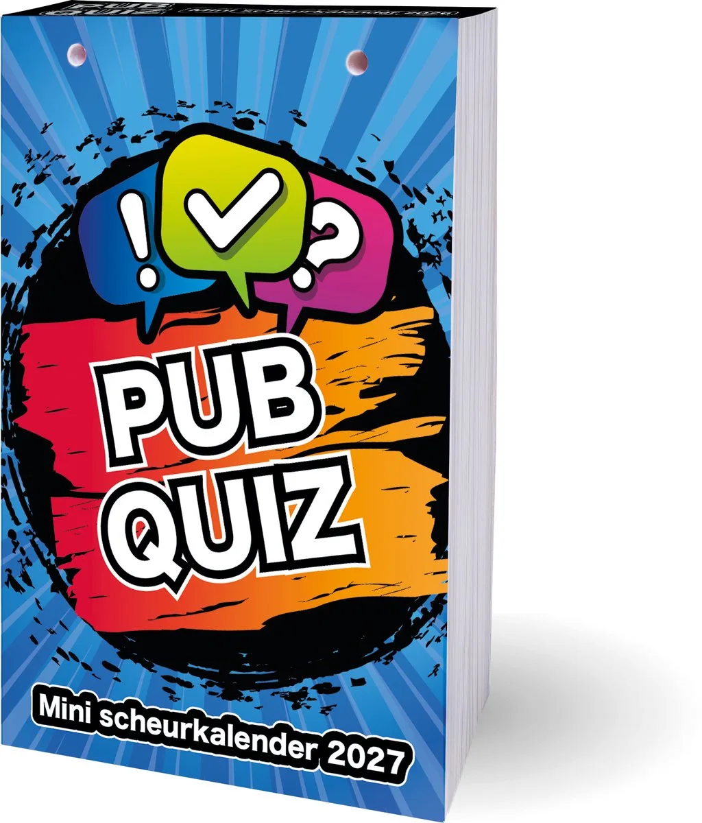 Pubquiz mini scheurkalender - 2027 fra Interstat i Hvid – produktbillede