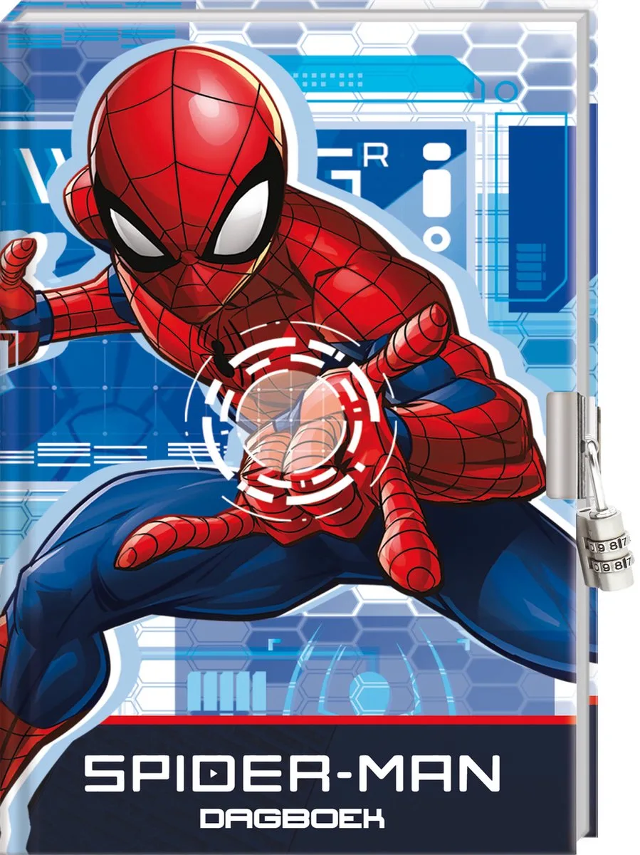 Spider-man Dagboek met cijferslot fra Interstat i Flerfarvet – produktbillede