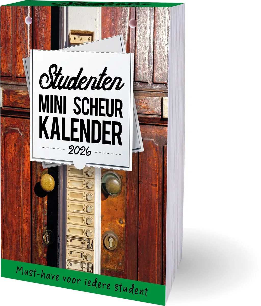 Studenten Mini Scheurkalender 2026 från Interstat – produktbild