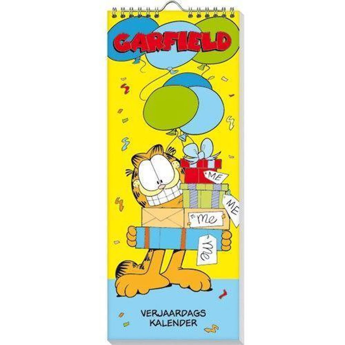Verjaardagskalender Garfield - Geen jaartal - Ophangbaar - Geel - 13 x 33 x 0,6 cm fra Interstat i Flerfarvet – produktbillede