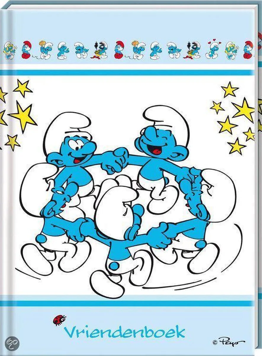 Vriendenboek- Interstat - Smurfen Classic - Kinderen - 14 x 19 cm fra Interstat i Blå – produktbillede