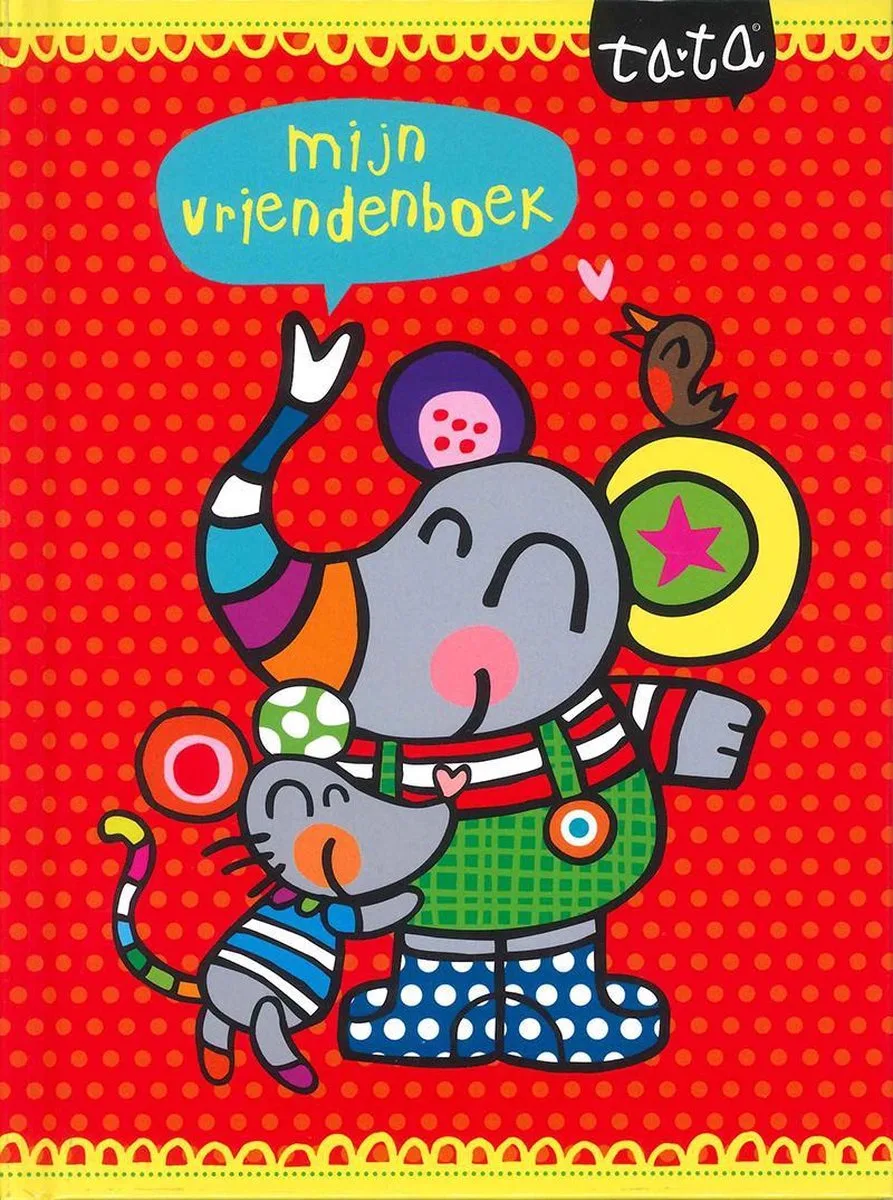 Vriendenboek- Interstat - Ta-Ta - Kinderen - 14 X 19 cm fra Interstat i Rød – produktbillede