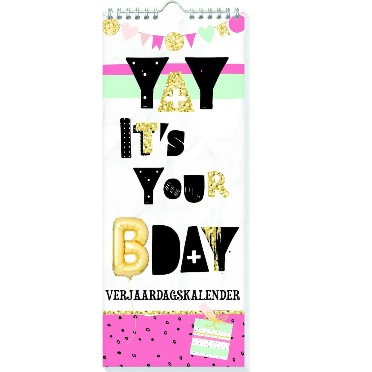 YAY It's Your Birthday Verjaardagskalender - 13 x 32 cm by Interstat in Multicolour – product photo