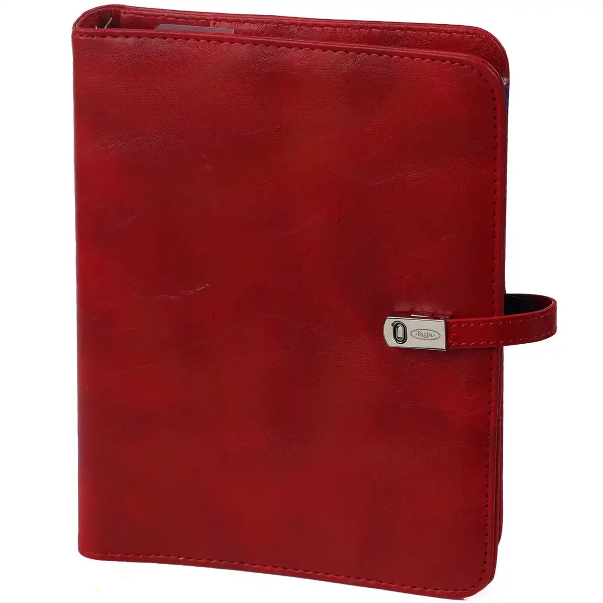 1011-16 A5 6 Ringband Rood 1 week per 2 paginas 2026-2027-2028 de Kalpa en Nerf Rood – photo produit
