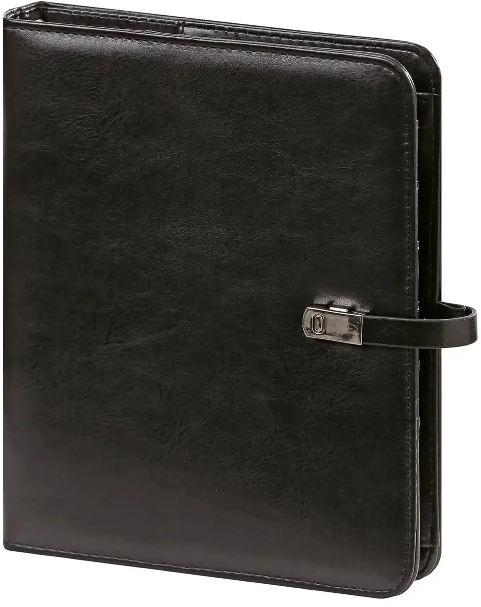 1011-60 A5 Ringband Planner 1 week per 2 paginas 2026-2027-2028 fra Kalpa i Pullup Zwart – produktbillede