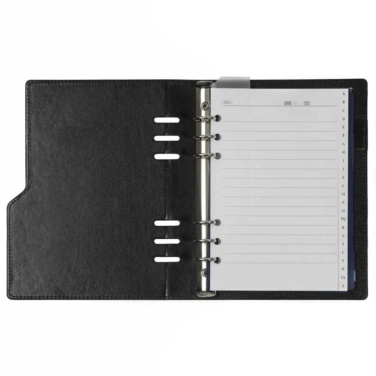 1016-06 hervulbare A5 Planner-agenda Croco Zwart 1 week per 2 paginas 2026-2027-2028 fra Kalpa i Croco Zwart Compact – produktbillede