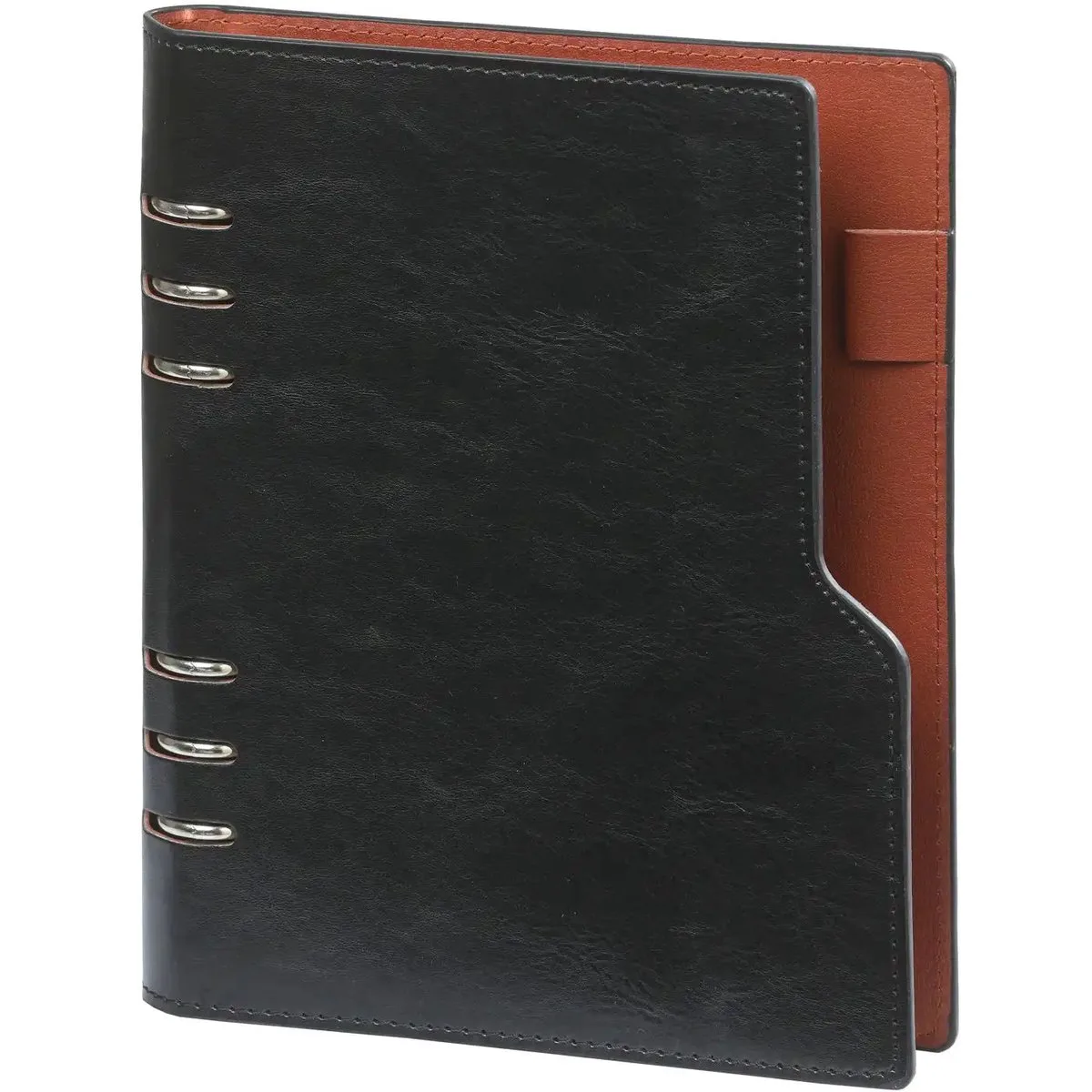 1016-60 Clipbook hervulbare A5 6 Ringband Agenda Pullup Zwart 1 week per 2 paginas 2026-2027-2028 fra Kalpa i Pullup Zwart Compact – produktbillede