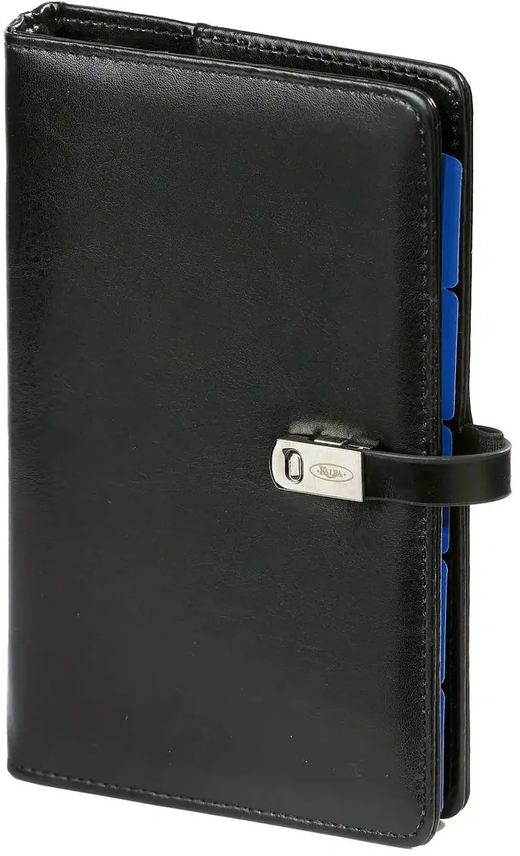 1111-60 Personal Organizer Pull-up zwart 1 week per 2 paginas 2026-2027-2028 von Kalpa in Pullup Zwart – Produktfoto