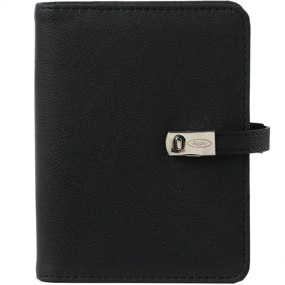 1311-01 Pocket 6 Ringplanner Agenda Korrel Zwart 1 week per 2 paginas 2026-2027-2028 fra Kalpa i Nerf Zwart – produktbillede