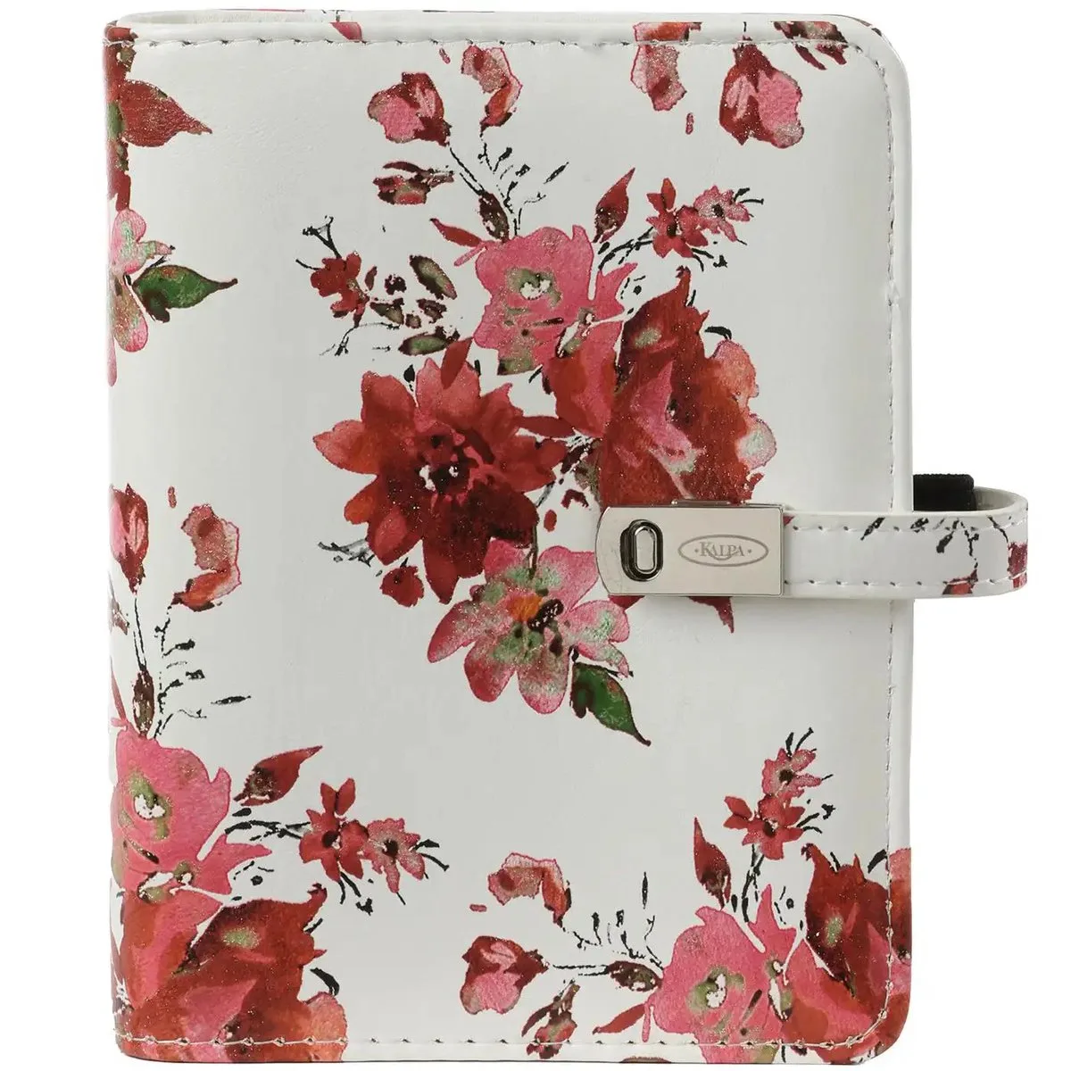 1311-15 Pocket 6 Ringband Roze Rood 1 week per 2 paginas 2026-2027-2028 van Kalpa in Rode Roos – productfoto