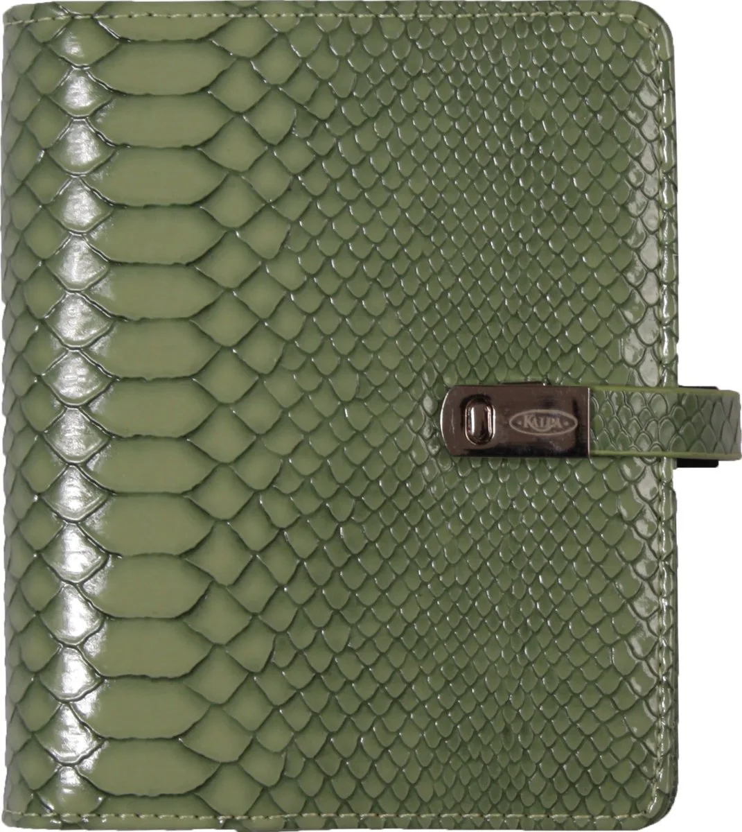 1311-43 Pocket organizer – groen kroko, kunstleer 1 week per 2 paginas 2026-2027-2028 de Kalpa en Croco groen – photo produit