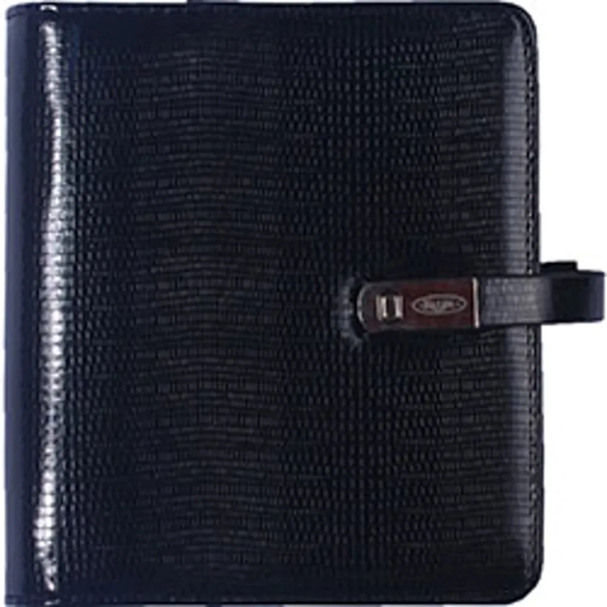 1311-44 Pocket organizer – met hagedissenreliëf, kunstleer 1 week per 2 paginas 2026-2027-2028 fra Kalpa i Agypa zwart – produktbillede