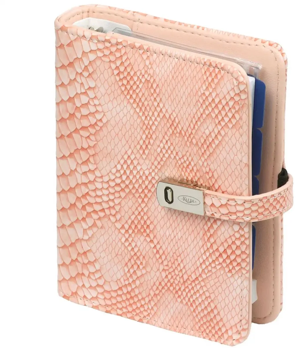 1311-68 Pocket Ringband Organizer Croco Roos 1 week per 2 paginas 2026-2027-2028 fra Kalpa i Croco roze – produktbillede