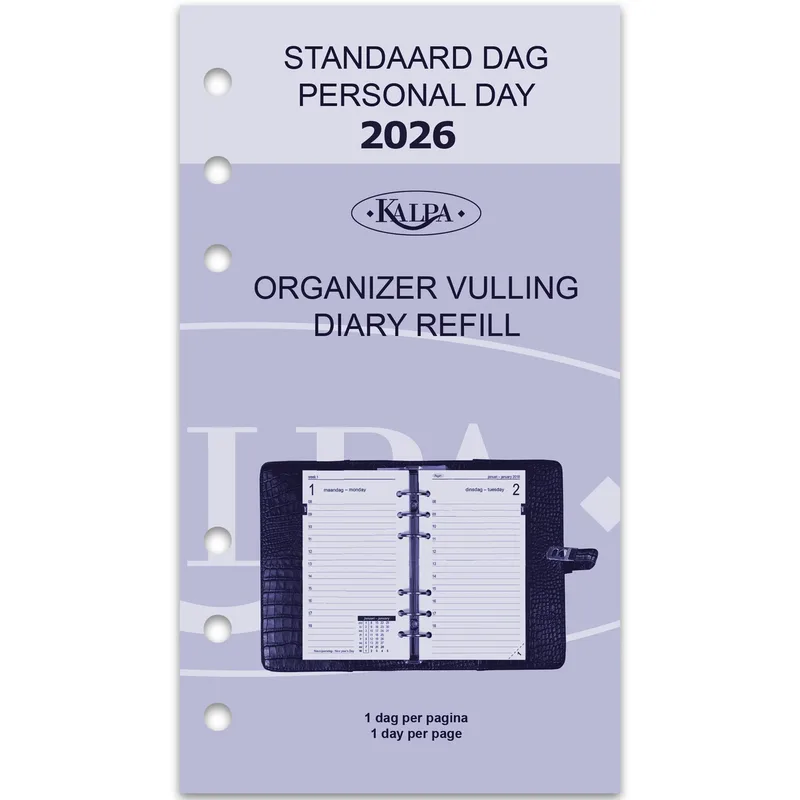 Agendavulling 2027 kalpa personal 1dag/1pagina van Kalpa – productfoto