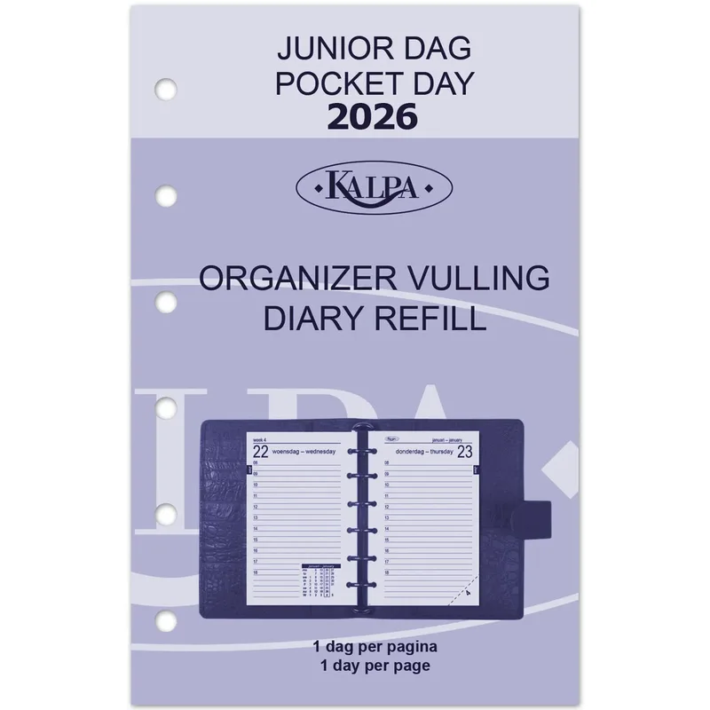 Agendavulling 2027 kalpa pocket 1dag/1pagina van Kalpa – productfoto