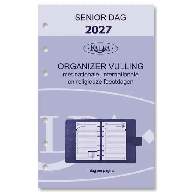 Agendavulling 2027 Kalpa Senior 1dag/1pagina van Kalpa – productfoto