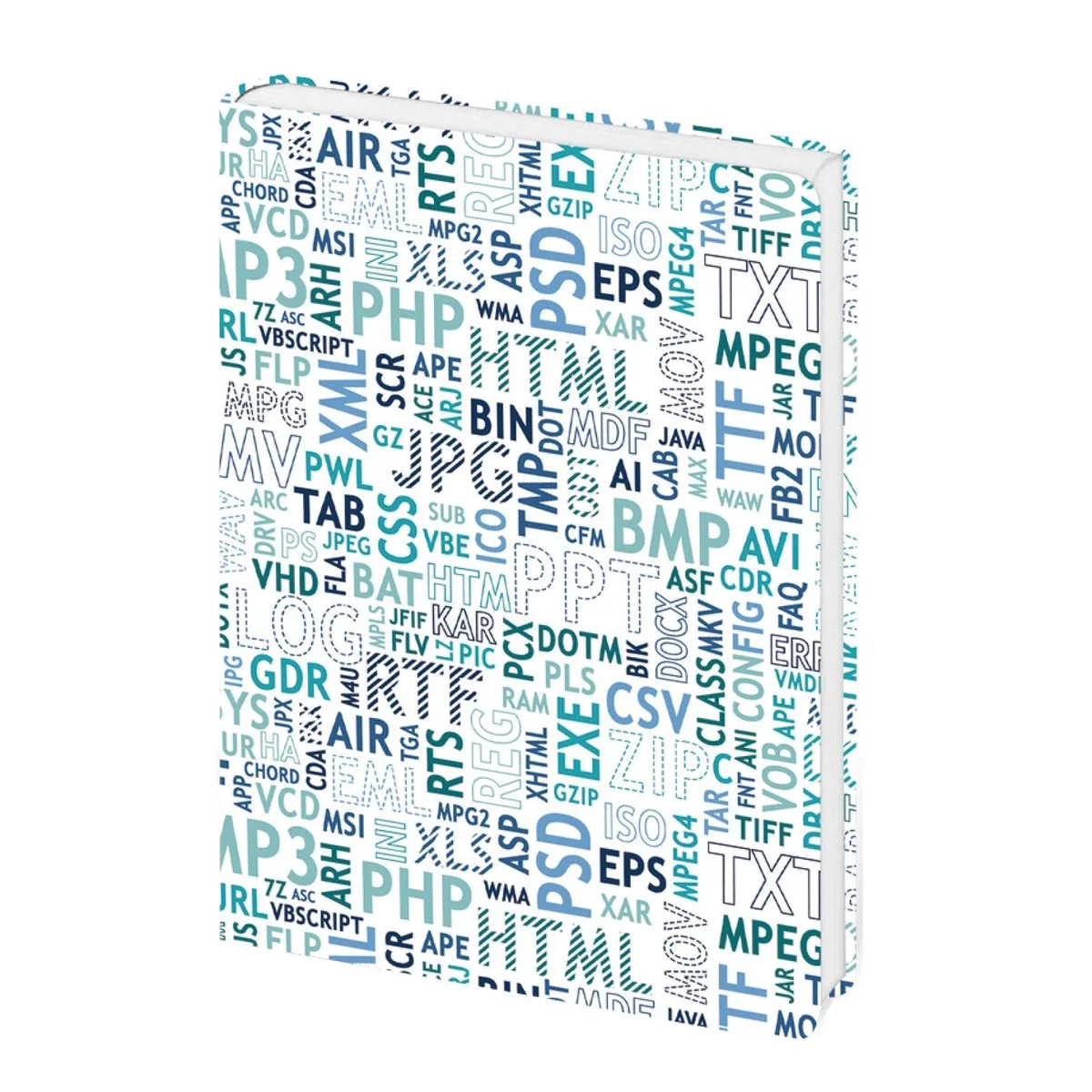 D-7748 A6 gelinieerd papieren dagboek blauwe codes by Kalpa in White – product photo