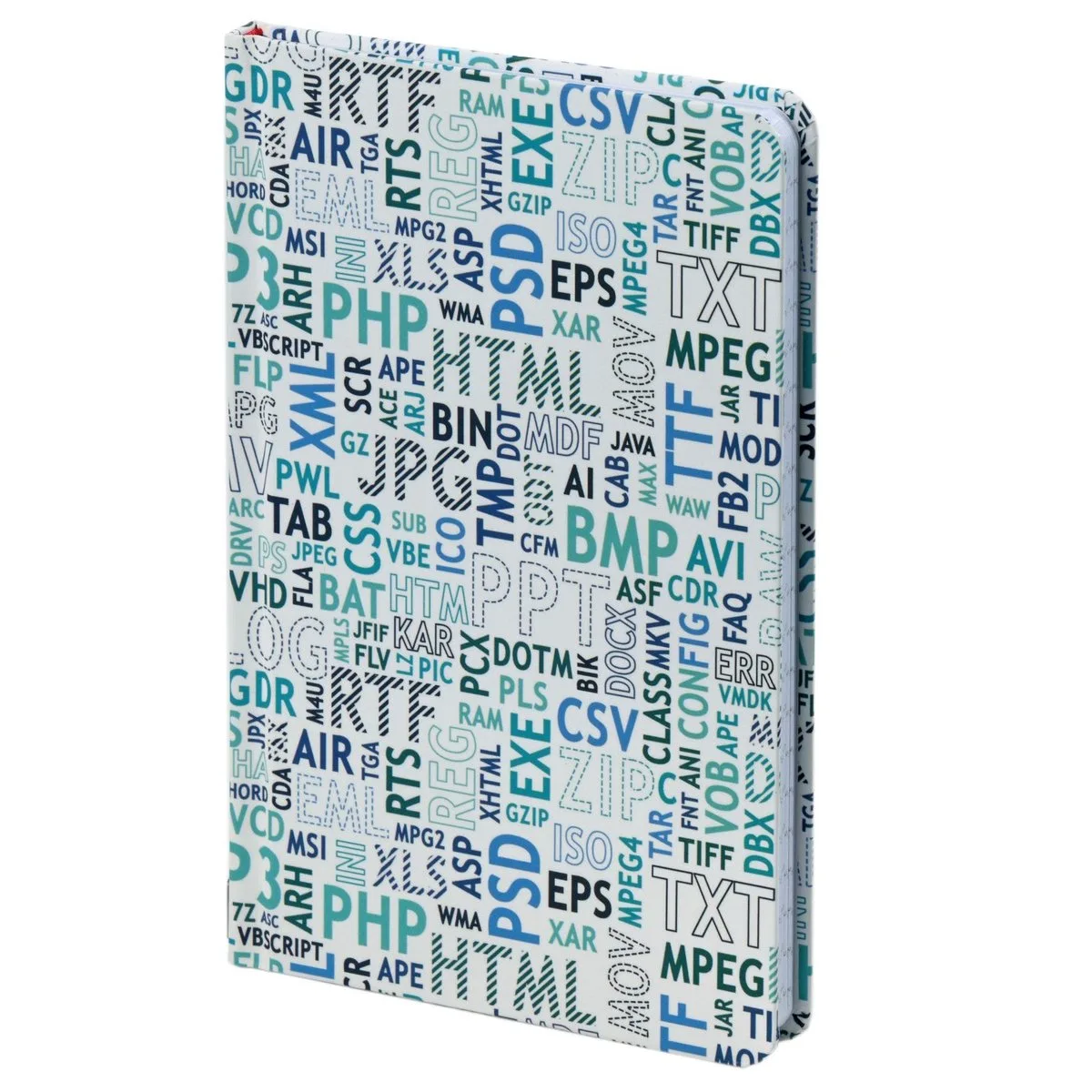 D-7752 b6 notitieboek Gelinieerd papier blauwe codes van Kalpa in Wit – productfoto