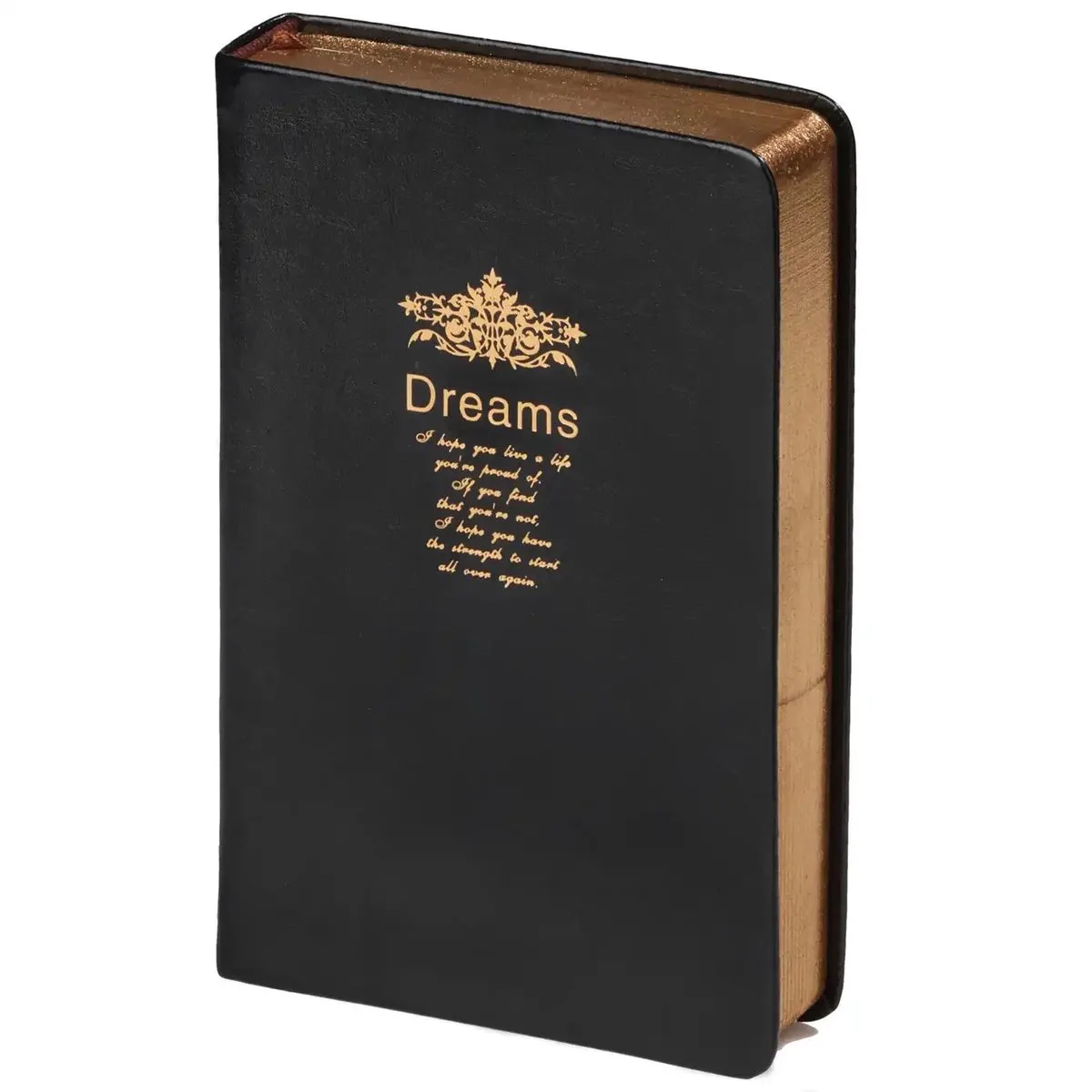 D6045 Kalpa Dreams A5 vintage dagboek Goudversiering Zwart by Kalpa in White – product photo