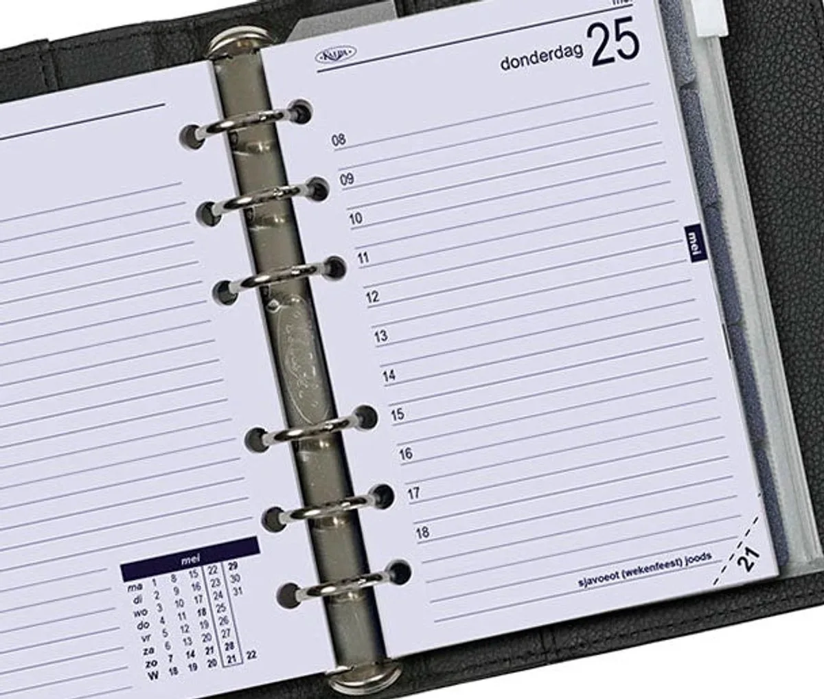 Kalpa 6321-26-27-28 150 x 95 mm Senior Planner Organizer Vulling 1 Dag per Pagina NL Jaardoos 2026 2027 2028 by Kalpa in White – product photo