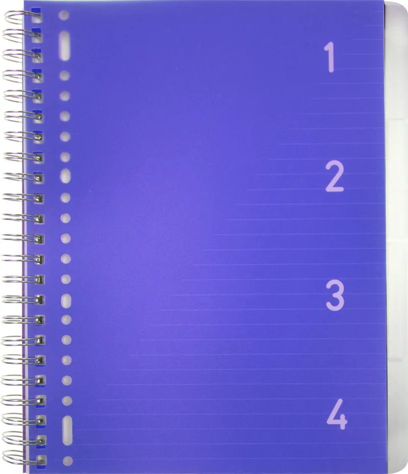 Collegeblock 4in1, DIN A4, 100 Blatt, liniert, blau de Kangaro – photo produit