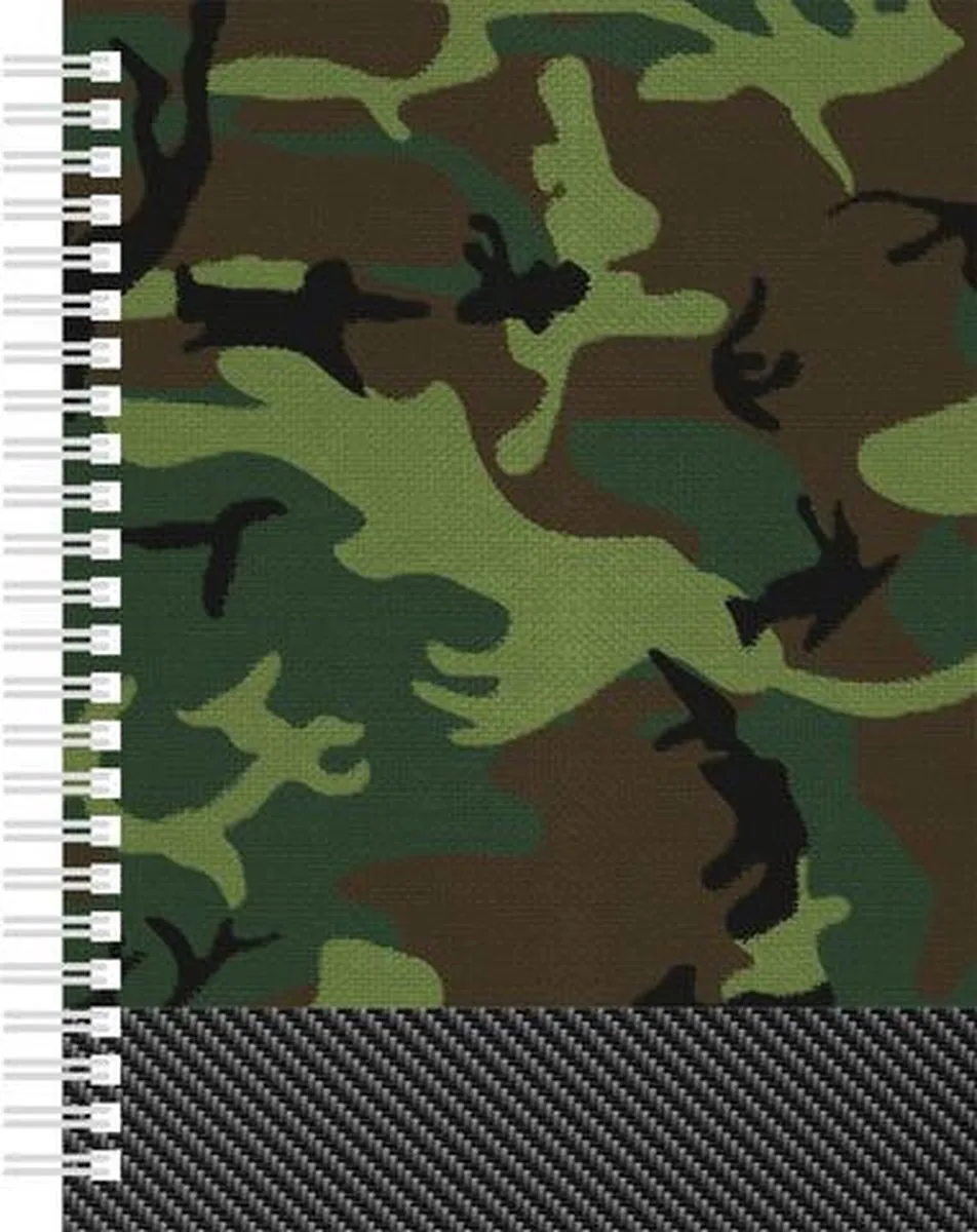 Collegeblok A5 Camo 2.0 A5 lijn 60 grams 160 bladzijden FSC MIX K-21416 von Kangaro in Dessin – Produktfoto