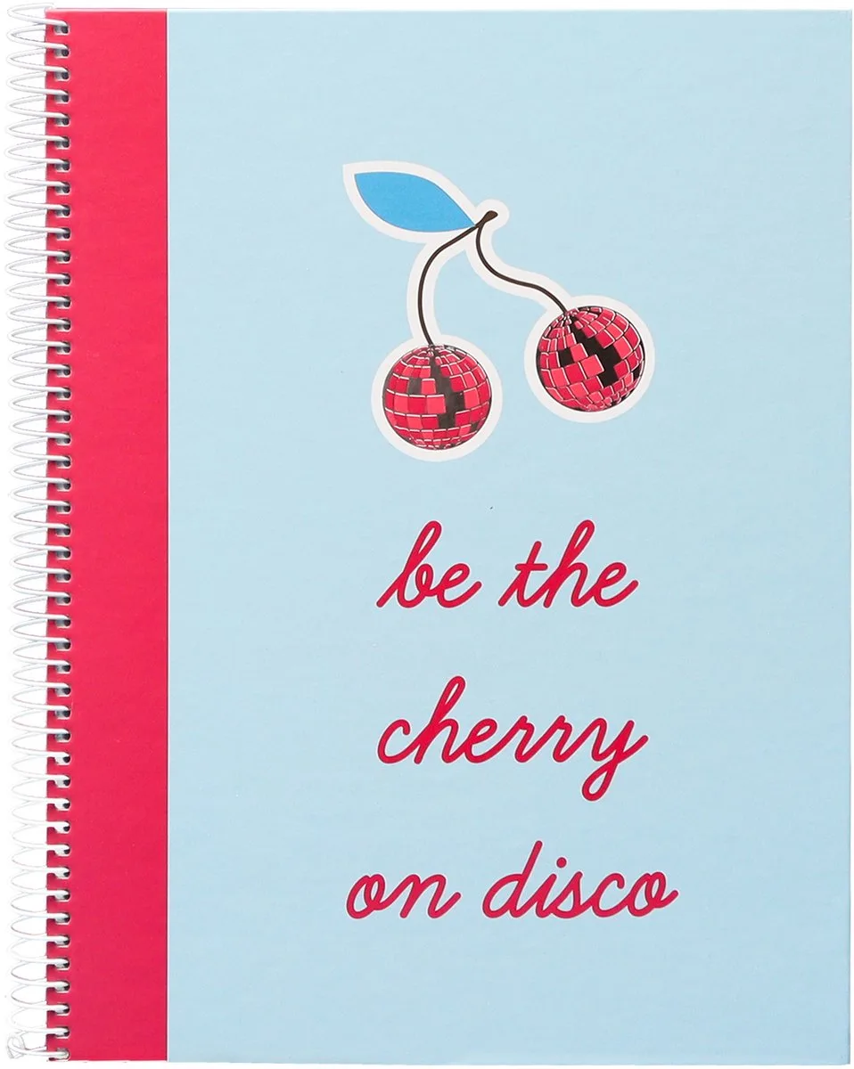 collegeblok B'LOG CHERRY DISCO - formaat A5 - met lijn - met - 5 stuks van Kangaro in Tekst – productfoto