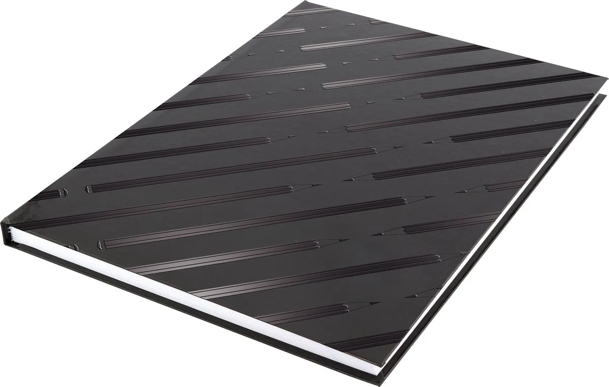 dummyboek - A4 - met design - 160 blanco pagina's - 140 grams papier - hard cover - K5584 by Kangaro in Black – product photo