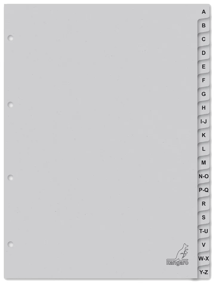 Karton-Register ECO, A-Z, DIN A4, 20-teilig by Kangaro – product photo