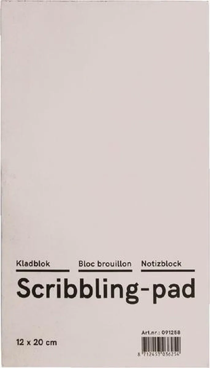Kladblok budget 12x20cm - pak 10 stuks fra Kangaro i Flerfarvet – produktbillede