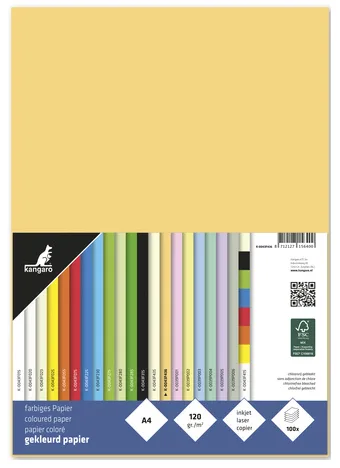 Multifunktionspapier, A4, 120 g/qm, dunkel chamois de Kangaro – photo produit