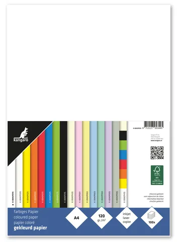 Multifunktionspapier, DIN A4, 120 g/qm, weiß by Kangaro – product photo