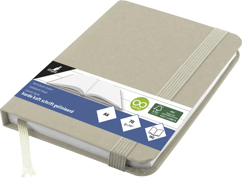 Notizbuch Kraft, DIN A6, 96 Blatt, liniert de Kangaro – photo produit
