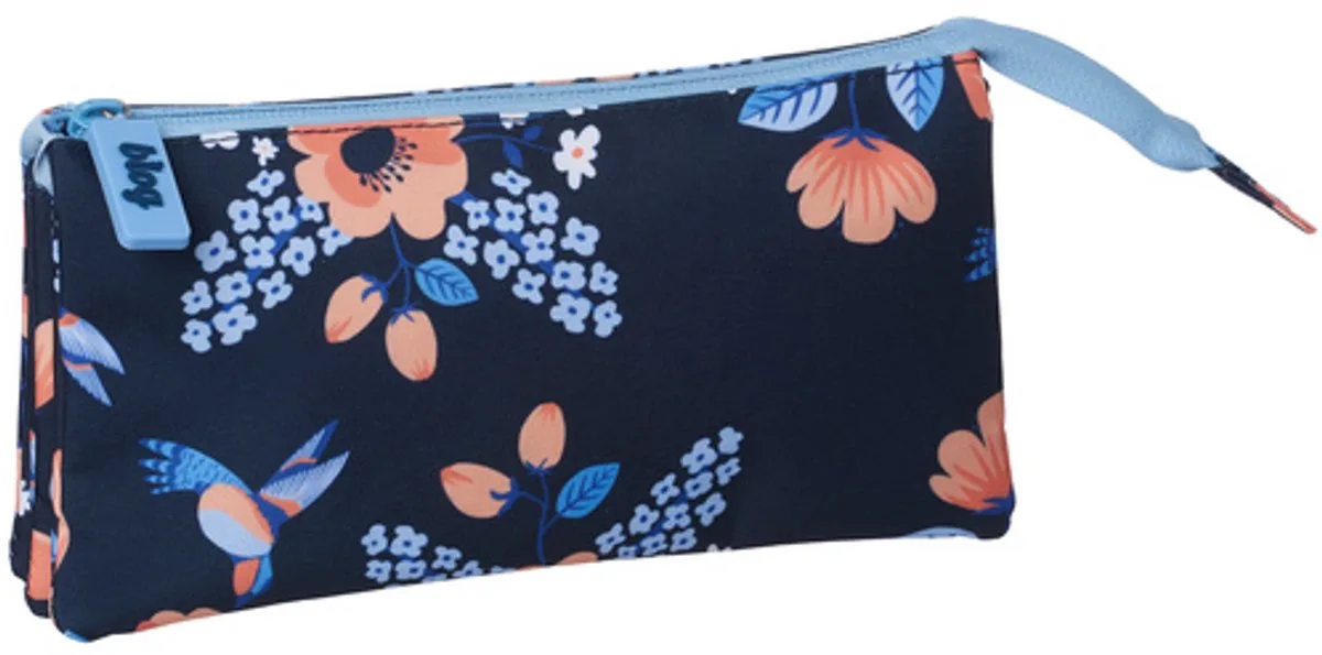 Pennen etui Flowers, met rits K-92370 fra Kangaro i Assorti – produktbillede