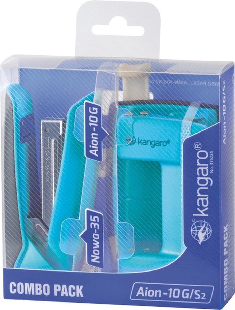 perforator + nietmachine von Kangaro in Blau – Produktfoto