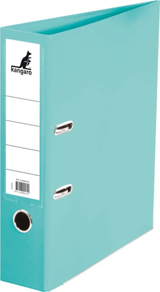 Ringband map/ordners 2 gaats A4 - 31 x 28 x 7 cm - Documenten/papieren opbergen - Kantoorartikelen van Kangaro in Turquoise – productfoto