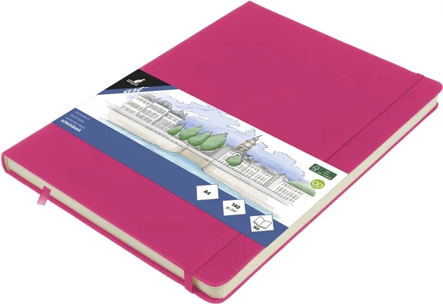 schetsboek - A4 - met elastiek en lint