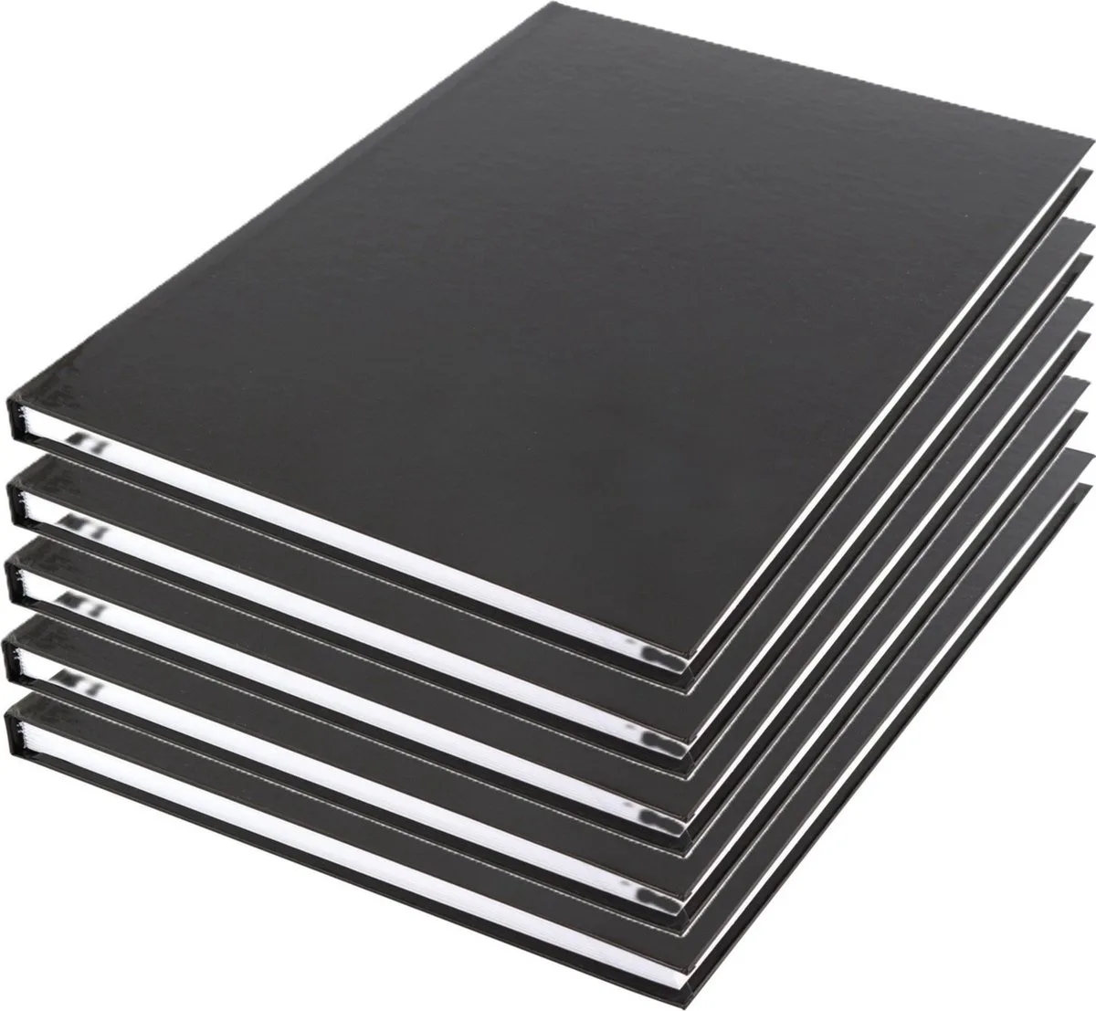 Schoolschriften - 5x - A4 - 80 pagina's - harde kaft - gelinieerd - notitieboek de Kangaro en Noir – photo produit