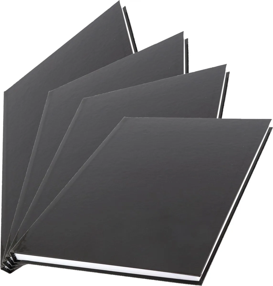 Schoolschriften - Pakket van 6x stuks - A4 - 80 pagina's - harde kaft - gelinieerd - notitieboek de Kangaro en Noir – photo produit