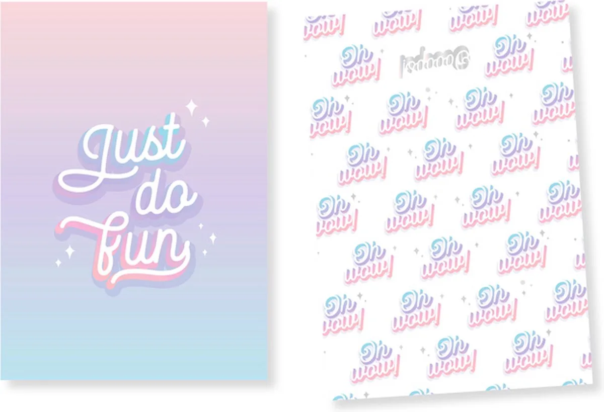 Schrift - A5 - lijn - 70 grams - krimp 2 stuks - K-PM010001 de Kangaro en Purple Passion – photo produit