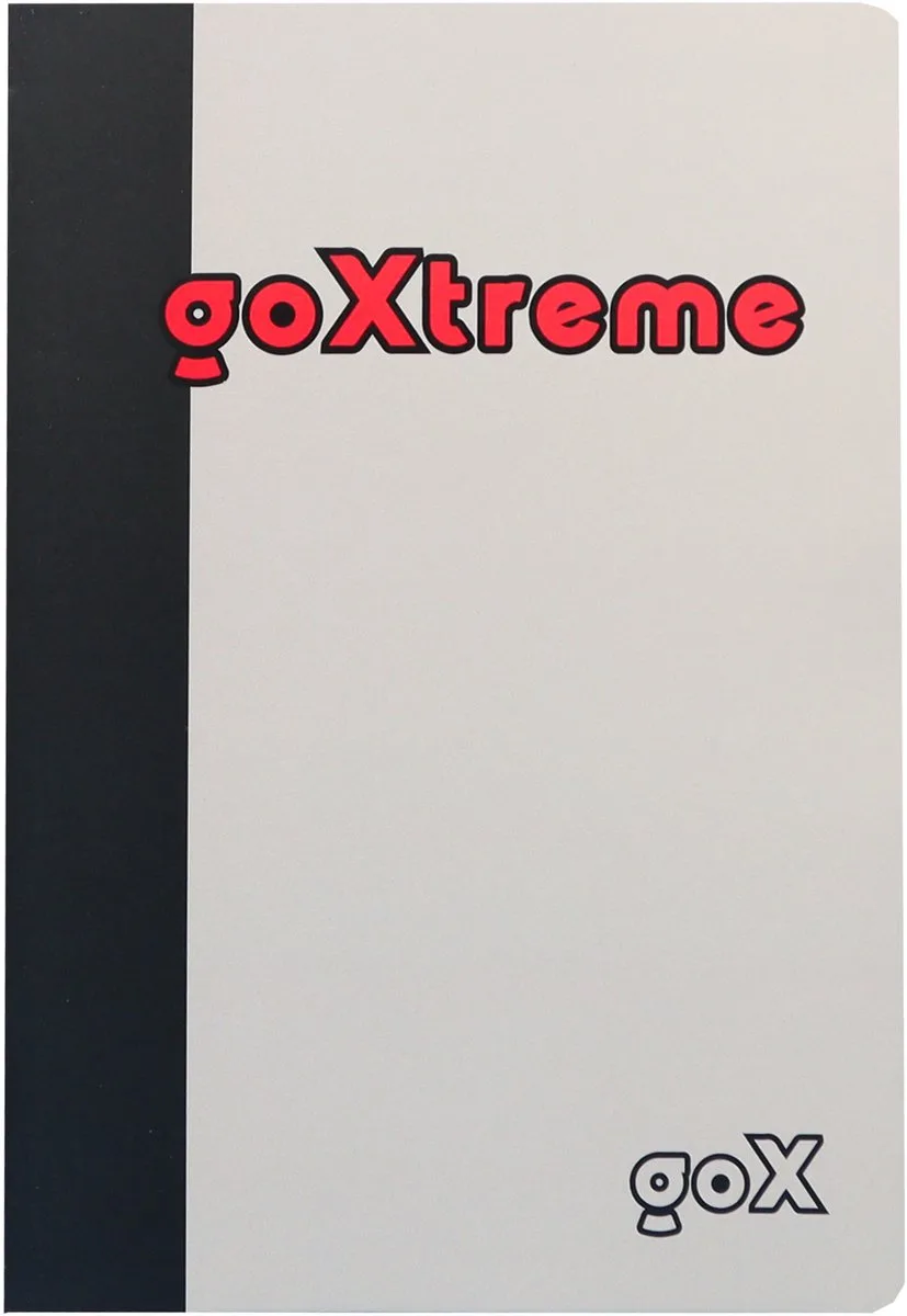schrift goXTREME - formaat A4 - met ruit 5mm - 10 stuks by Kangaro in Tekst Rood – product photo