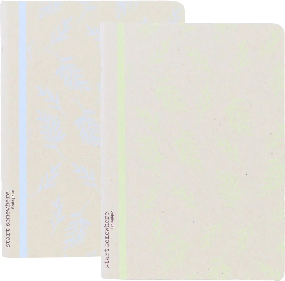 schriften - ECOLOGIQUE - formaat A4 - met ruit 5mm - 2 stuks från Kangaro i Kraft blauw, Kraft groen A4 ruit – produktbild