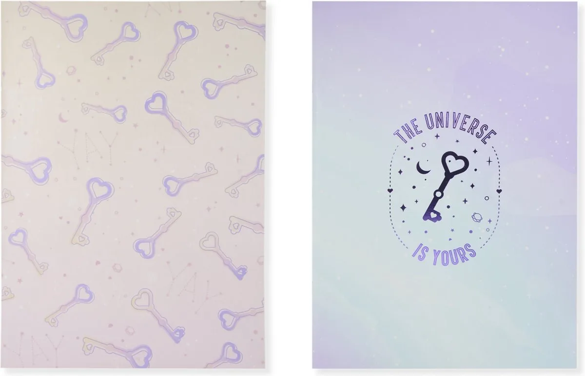 schriften - Galaxy Girl - A4 - lijn - 4 stuks de Kangaro en Assorti – photo produit