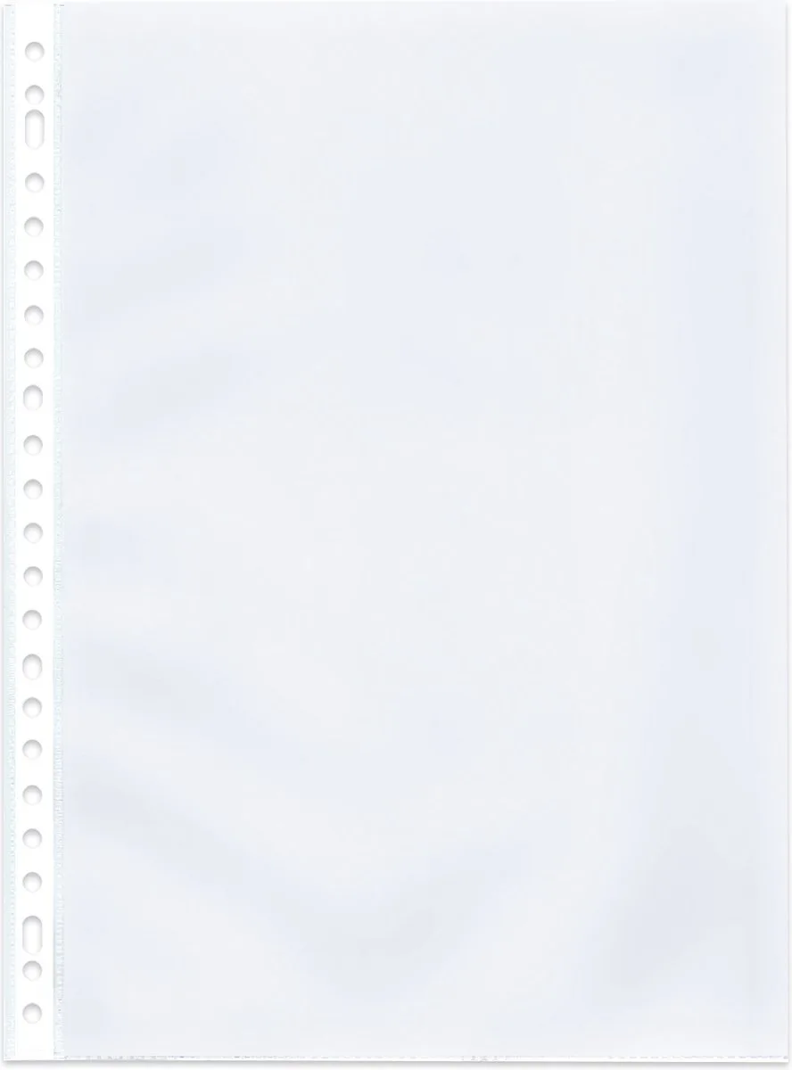 showtas - A4 - PP - 23-gaats - 120 micron - transparant generfd - 50 stuks van Kangaro in Transprant generfd A4 – productfoto