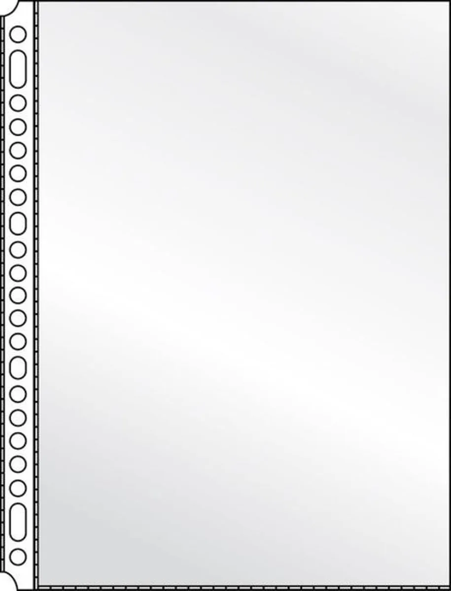 showtassen A4 - 4-gaats - PP 45 micron - generfd - 100 stuks by Kangaro in Transparent – product photo
