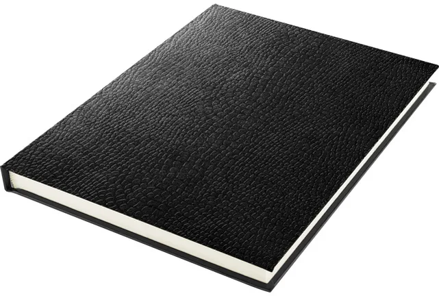 Skizzenbuch, DIN A5, Schlangenleder-Optik, schwarz by Kangaro – product photo