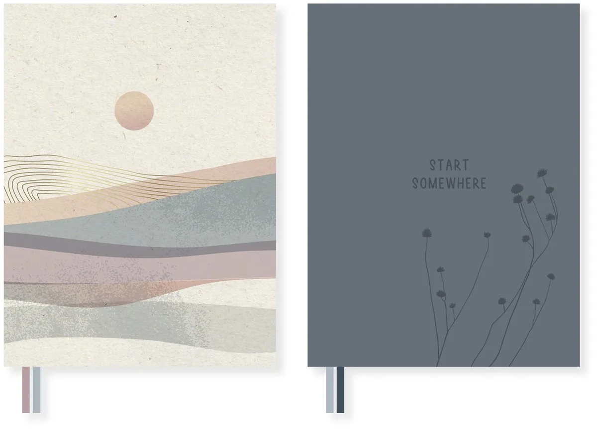 Soft Scenes notitieboek - A5 - hardcover - dots - 80 grams FSC - 320 pagina's - 2 stuks - K-PM01710008 by Kangaro in Assorti – product photo