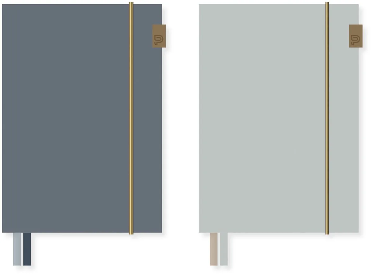 Soft Scenes notitieboek Cotton - A5 - hardcover - lijn - 80 grams FSC - 160 pagina's - 2 stuks - K-PM01710005 by Kangaro in Assorti – product photo