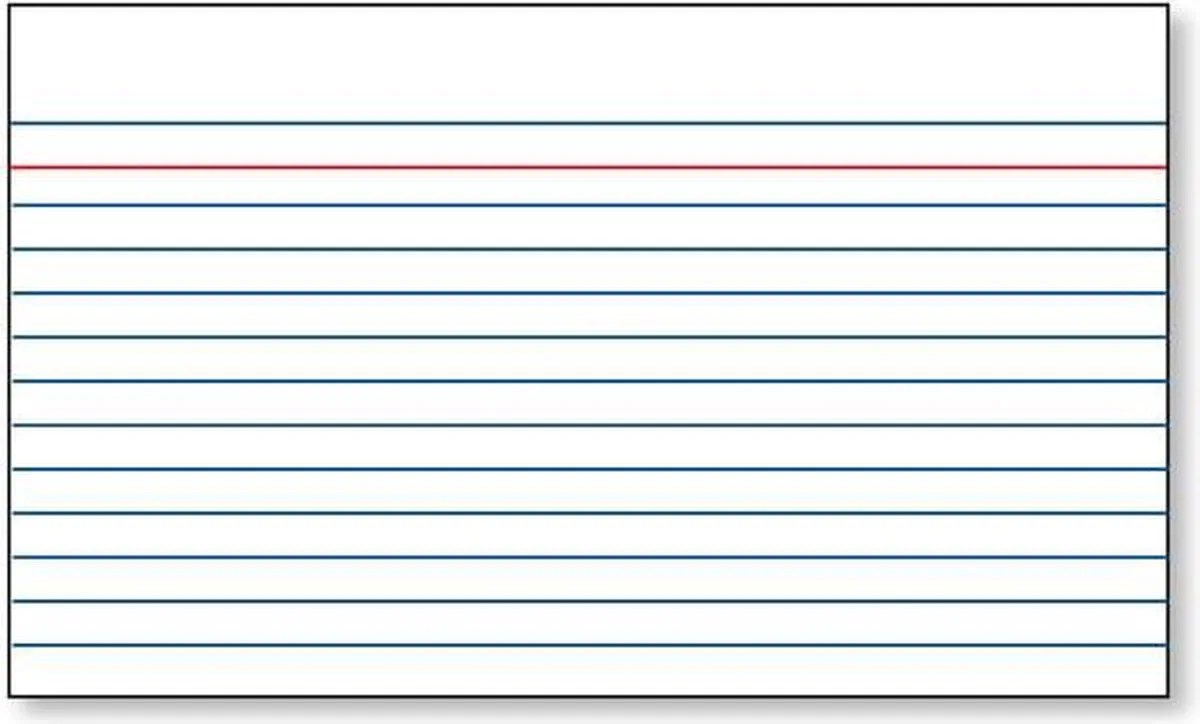 systeemkaart - 80 x 130 mm - lijn - 100 stuks de Kangaro en Wit K-6101 – photo produit