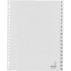 Tabblad kangaro 23r g420cm 1 20 genummerd grijs pp | 25 stuks van Kangaro – productfoto